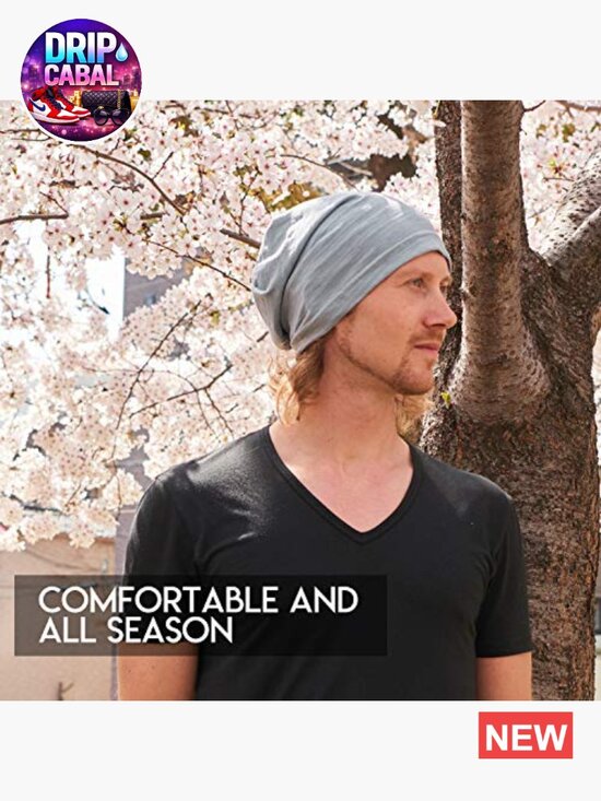 Cotton Slouchy Beanie - Lightweight Summer Chemo Hat Unisex main image 6